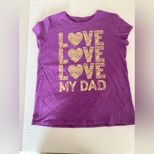 The Children’s Place | Purple | Glitter | Love My Dad | Tee | Never Worn